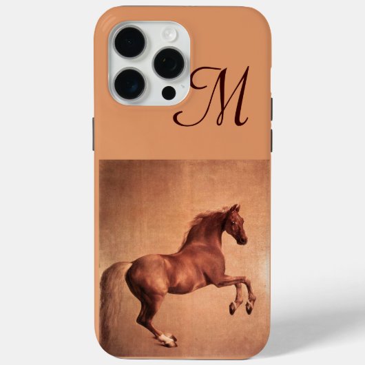 RED HORSE Parchment Monogram Case-Mate iPhone Case (Achterkant)