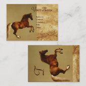 RED HORSE Parchment Monogram Visitekaartje (Voorkant / Achterkant)