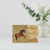 RED HORSE Parchment Monogram Visitekaartje (Staand voorkant)