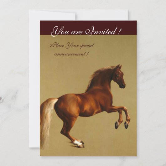 RED HORSE Party Gold Metallic Kaart (Achterkant)