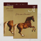 RED HORSE Party Gold Metallic Kaart (Voorkant / Achterkant)