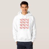 Red Horse Pattern – Zodiac Horse Outline Design Hoodie (Voorkant volledig)
