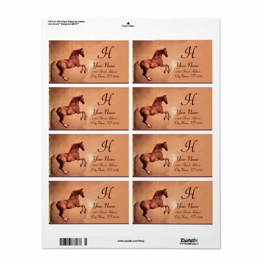 RED HORSE, roze Etiket (Full Sheet)