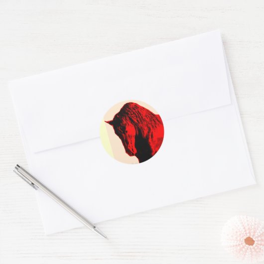 Red Horse Stickers (Envelop)