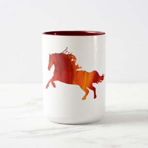 Red Horse tweetonige Mok