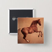 RED HORSE VIERKANTE BUTTON 5,1 CM (Voorkant /achterkant)