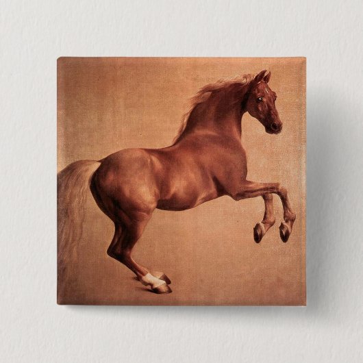 RED HORSE VIERKANTE BUTTON 5,1 CM (Voorkant)