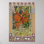 Red Horseman Russian Fairy Tale Print (Voorkant)