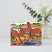 Red Horses Franz Marc Briefkaart (Staand voorkant)