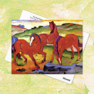 Red Horses Franz Marc Briefkaart