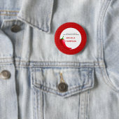 Red Hot 40th Birthday Button (In situ)