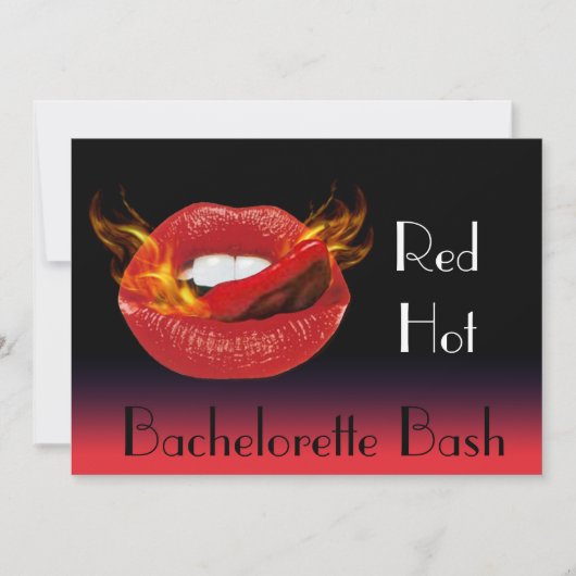 Red Hot Bachelorette Bash Kaart (Voorkant)