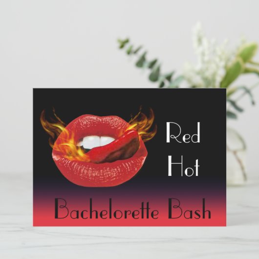 Red Hot Bachelorette Bash Kaart (Staand voorkant)