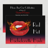 Red Hot Bachelorette Bash Kaart (Voorkant / Achterkant)