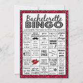 Red Hot Bachelorette Bingo, partijspel, uitdaging Kaart (Voorkant)