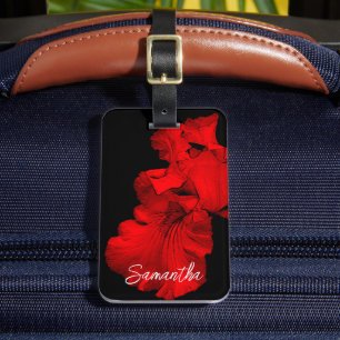 Red Hot-Bearded Iris-ventilator op maat Bagagelabel
