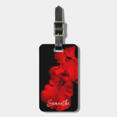 Red Hot-Bearded Iris-ventilator op maat Bagagelabel (Voorkant verticaal)