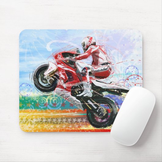 RED HOT BIKER MUISMAT (Met muis)