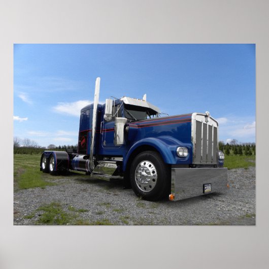 "Red Hot & Blue" Kenworth een model Poster (Voorkant)
