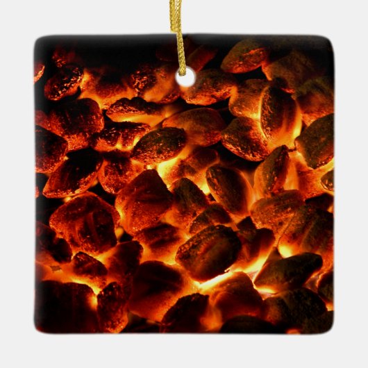 Red Hot Burning Coals Keramisch Ornament (Voorkant)