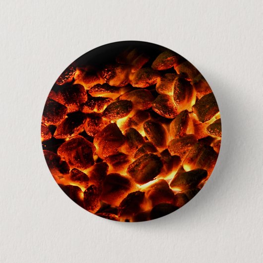 Red Hot Burning Coals Ronde Button 5,7 Cm (Voorkant)