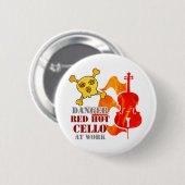 Red Hot Cello Ronde Button 5,7 Cm (Voorkant /achterkant)