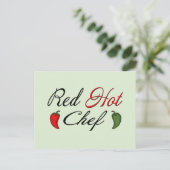 Red Hot Chef Briefkaart (Staand voorkant)