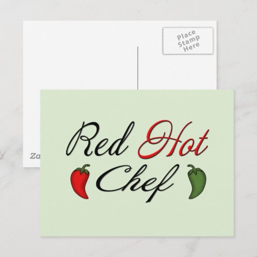 Red Hot Chef Briefkaart (Voorkant / Achterkant)