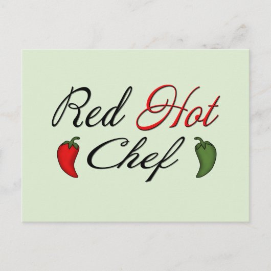 Red Hot Chef Briefkaart (Voorkant)