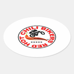 Red Hot Chili Bikers Ovale Sticker