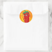 Red Hot Chili Pepper Diva Ronde Sticker (Tas)