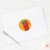 Red Hot Chili Pepper Diva Ronde Sticker (Envelop)