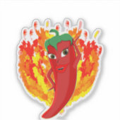 Red Hot Chili Pepper Diva Sticker (Voorkant)