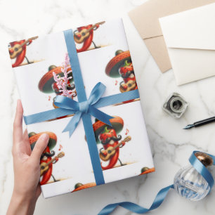 Red Hot Chili Pepper Gitaar spelen Cadeaupapier