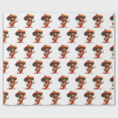 Red Hot Chili Pepper Gitaar spelen Cadeaupapier (Vlak)