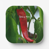 Red Hot Chili Pepper Green Red White Papieren Bordje (Voorkant)