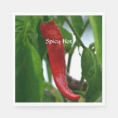 Red Hot Chili Pepper Green Red White Servet (Voorkant)