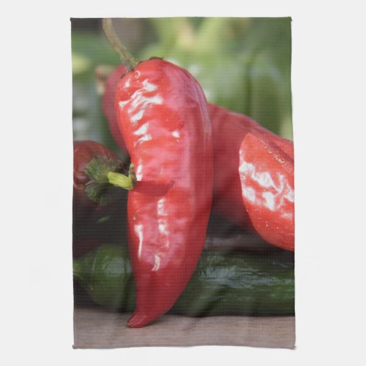 Red Hot Chili Pepper Kitchen Towel Theedoek (Verticaal)