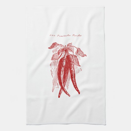  Red Hot Chili Pepper Print Kitchen Towel Theedoek (Verticaal)