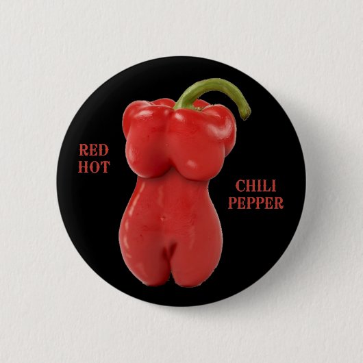 Red Hot Chili Pepper Ronde Button 5,7 Cm (Voorkant)