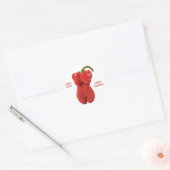 Red Hot Chili Pepper Ronde Sticker (Envelop)