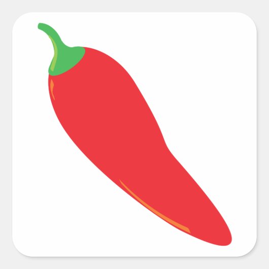 Red Hot Chili Pepper Vierkante Sticker (Voorkant)