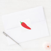 Red Hot Chili Pepper Vierkante Sticker (Envelop)
