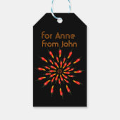 Red Hot Chili Peppers Mandala Art Custom Cadeaulabel (Achterkant)