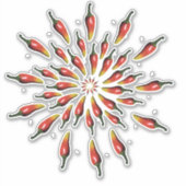 Red Hot Chili Peppers Mandala Art Sticker (Voorkant)