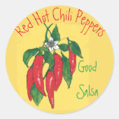 Red Hot Chili Peppers Mexicaanse Art Text Ronde Sticker (Voorkant)