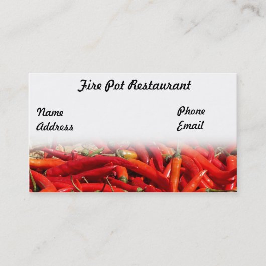 Red Hot Chili Peppers Visitekaartje (Voorkant)