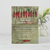 Red Hot Chili Peppers Wood Kijk Weddenschap Kaart (Staand voorkant)