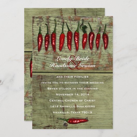 Red Hot Chili Peppers Wood Kijk Weddenschap Kaart (Voorkant / Achterkant)