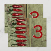 Red Hot Chili Peppers Wood Look Tafelnummer (Voorkant / Achterkant)